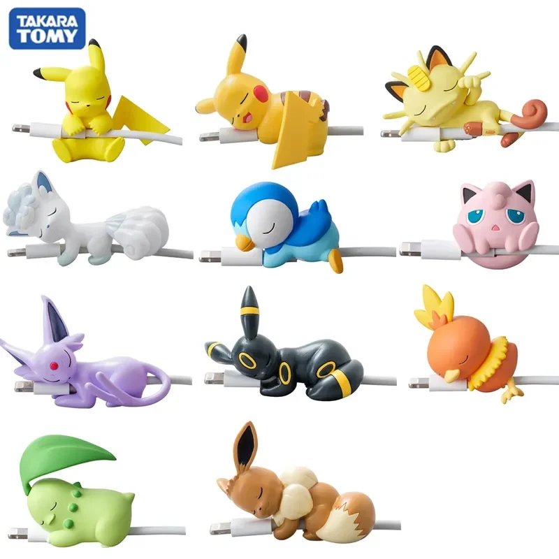 

Hot Pokemon Anime Go Figure Cosplay Prop Accessories Usb Protective Case Cable Bite Pikachu Cup Pet Eevee Dolls Toy Gift