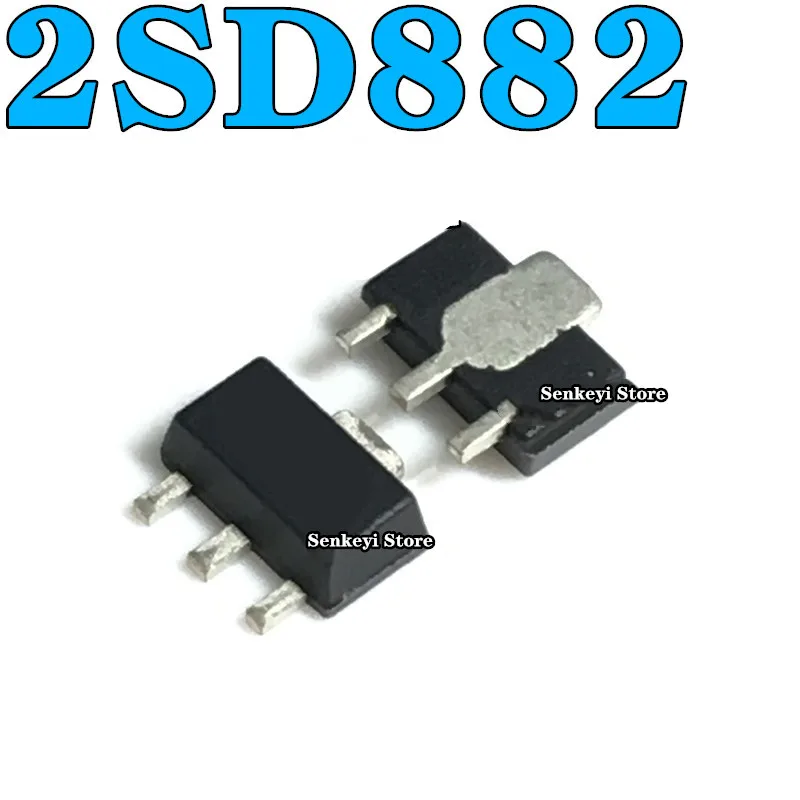 

New original D882 2SD882 NPN transistor power tube patch SOT89