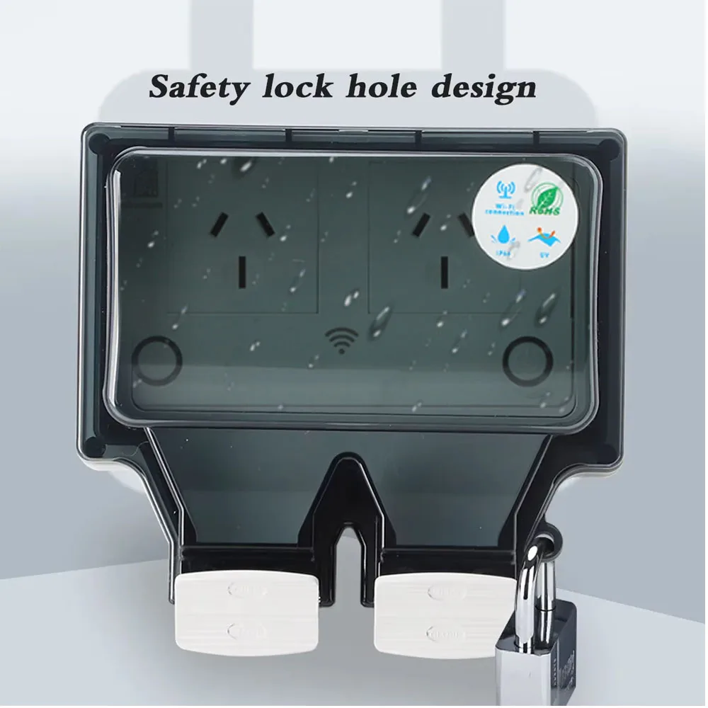 Уличная розетка Tuya Power IP66 AU CN ARG Wi-Fi, умная водонепроницаемая розетка, умная настенная розетка с таймером, бытовая техника 220 В