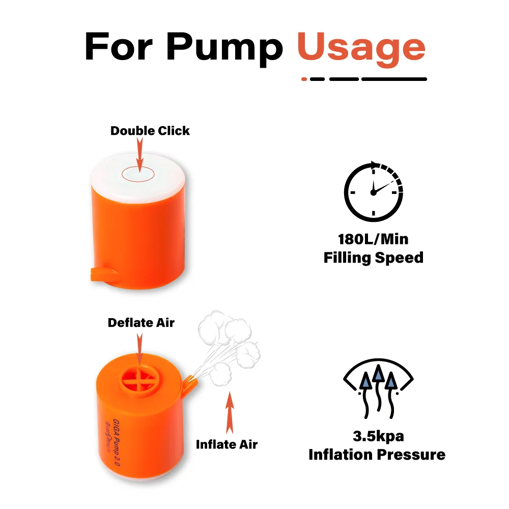 Насос для матраса GIGA Pump 2 0 портативный Электрический вакуумный насос с 5