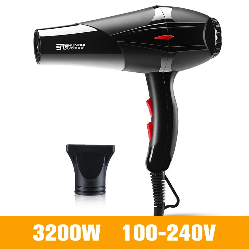 Professional Hair Dryer for Hairdressing Barber Salon Tools Strong Power Blow Dryer Hairdryer Fan 3200W/1400W 220-240V