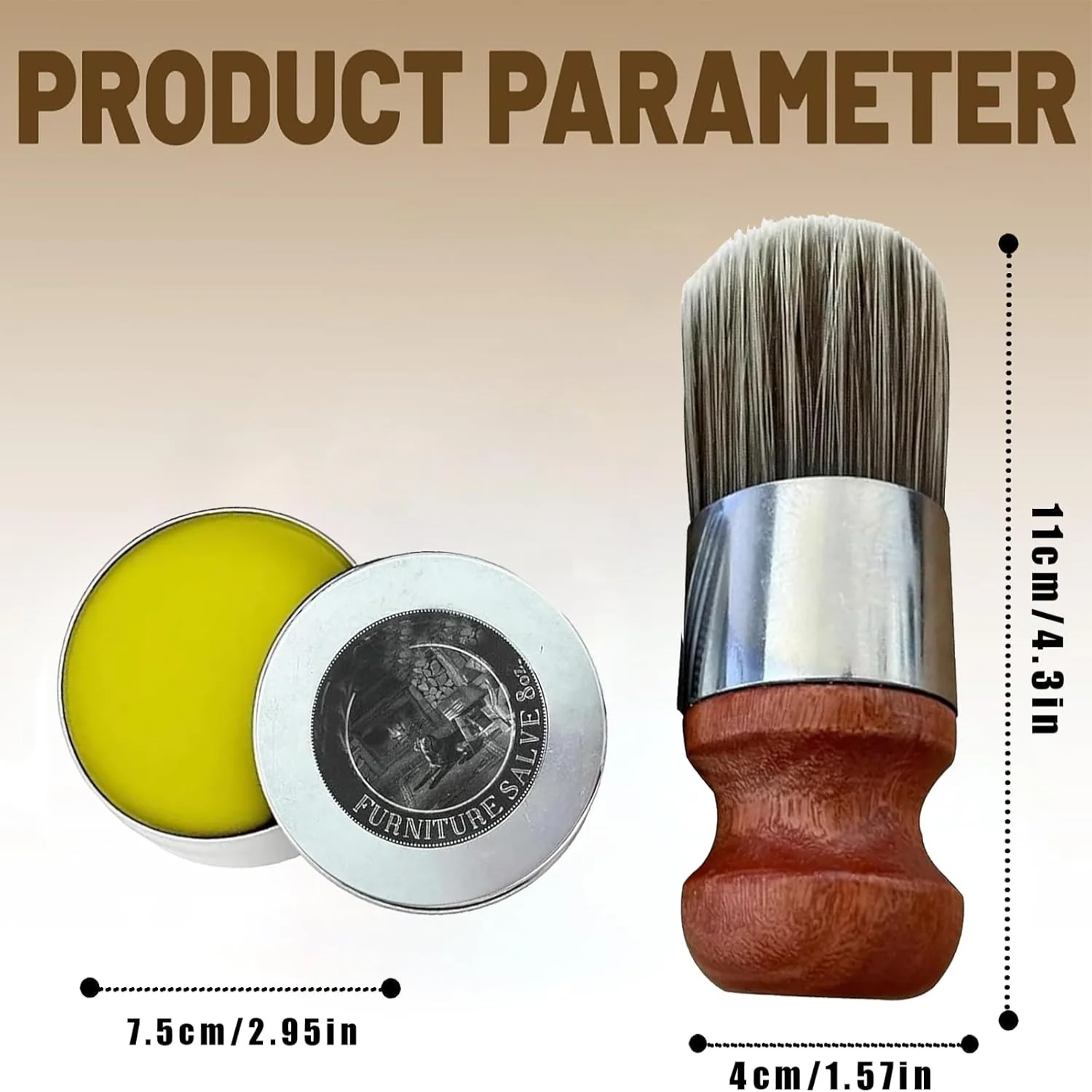 Evergloss Repair Salve Owl Leather с 1 щеткой из щетины кабана защищают ваши кожаные кусочки и