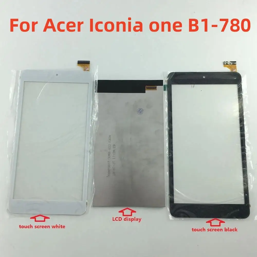 

7-дюймовый сенсорный экран для Acer Iconia, стеклянный объектив с цифровым преобразователем и сенсорной панелью ЖК-дисплея, черный и белый