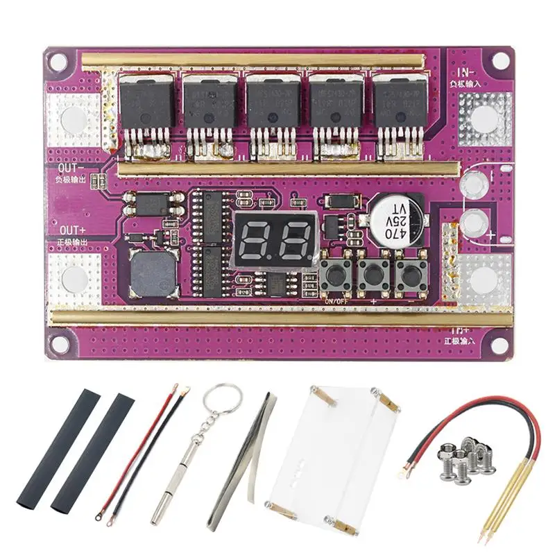 

Spot Welder Kit 99 Gear Power Adjustable Spots Welding Control Board DIY For Welding 18650 Battery 0.05-0.3mm Nickel Sheet 12V