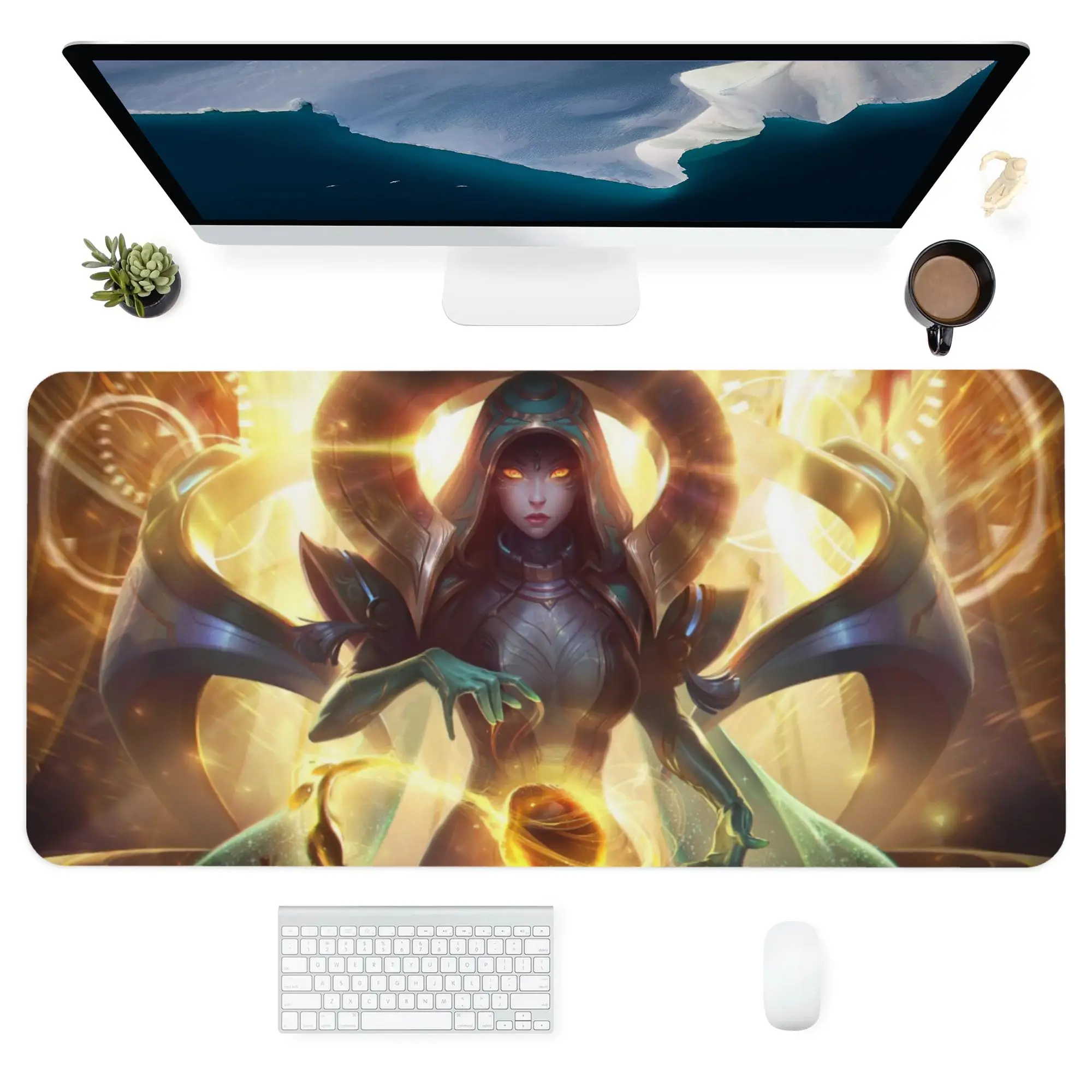 

Extended Deskmat Large Mouse Pad Mousepad Mat Gaming Desk Pad Gamer Mause Carpet Computer Accessories Mats Mous Tabl Alien Girl