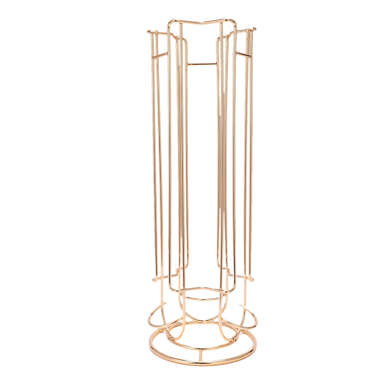 

Oasiswj Metal Coffee Pod Holder Iron Chrome Plating Stand Coffee Capsule Storage Rack For 18Pcs Dolce Gusto