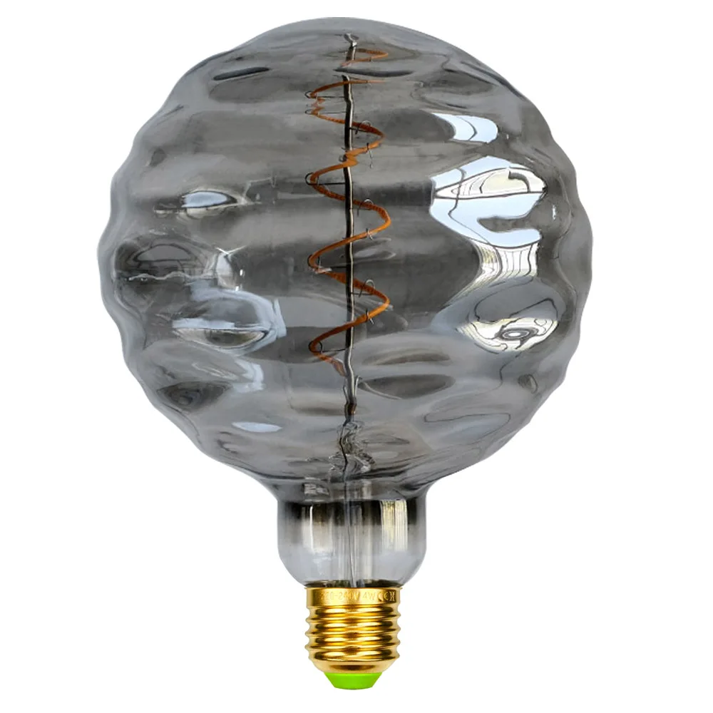 TIANFAN Винтажная светодиодная лампа E27 Эдисон Стиль Большой глобус G125 Swirls 4 Вт с