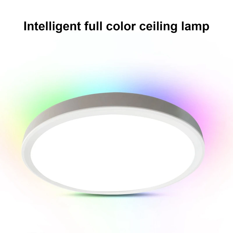 

12 Inch 28W RGB+3CCT Three-Tone Light Bedroom Study Balcony Ceiling Light 85V-265V 3000K/4000K/6500K