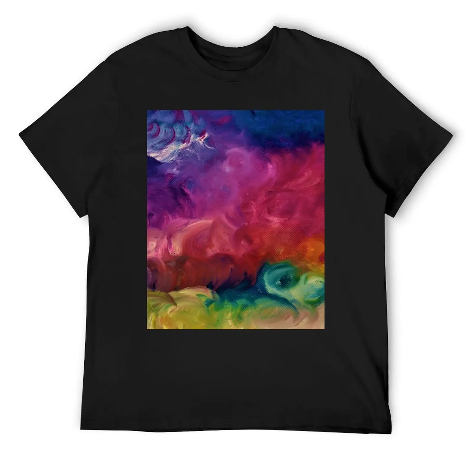 Dream Weaver - красочная футболка с абстрактным морским пейзажем закатом рисунком