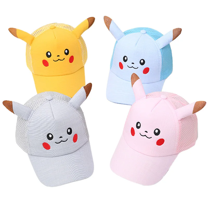 Милая бейсболка с покемоном Пикачу Кепка козырьком мультяшный персонаж