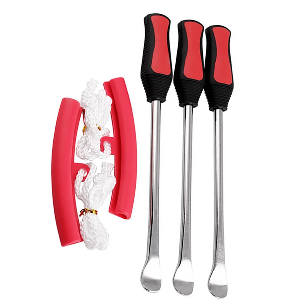 

Набор инструментов для смены шин, комплект инструментов для демонтажа и демонтажа шин, защитные обода для мотоцикла и автомобиля (красный)