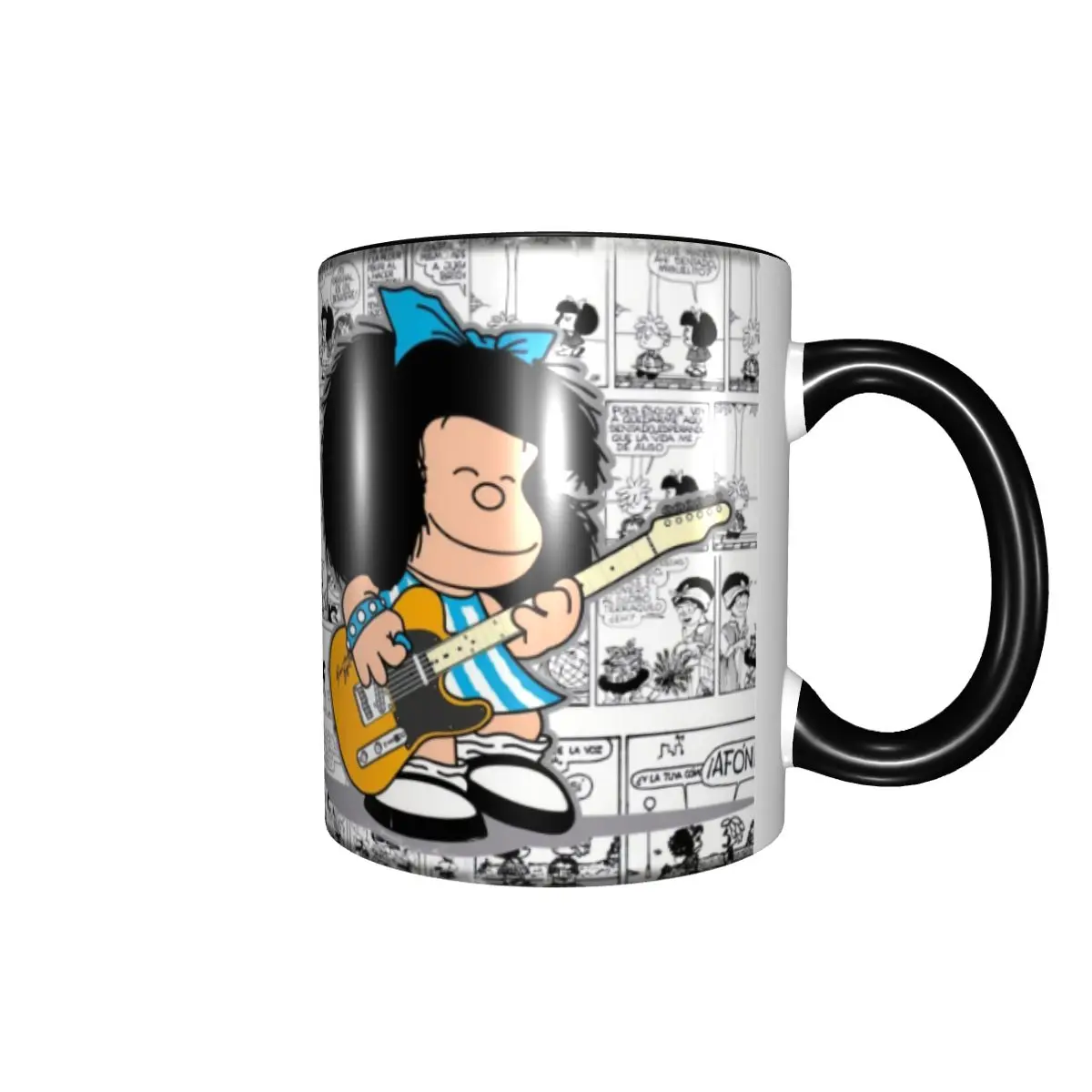 Фото Кружки M-Mafalda Kawaii в винтажном стиле с комиксами и мультфильмами, керамические, для молока, чая и кофе, DIY №2
