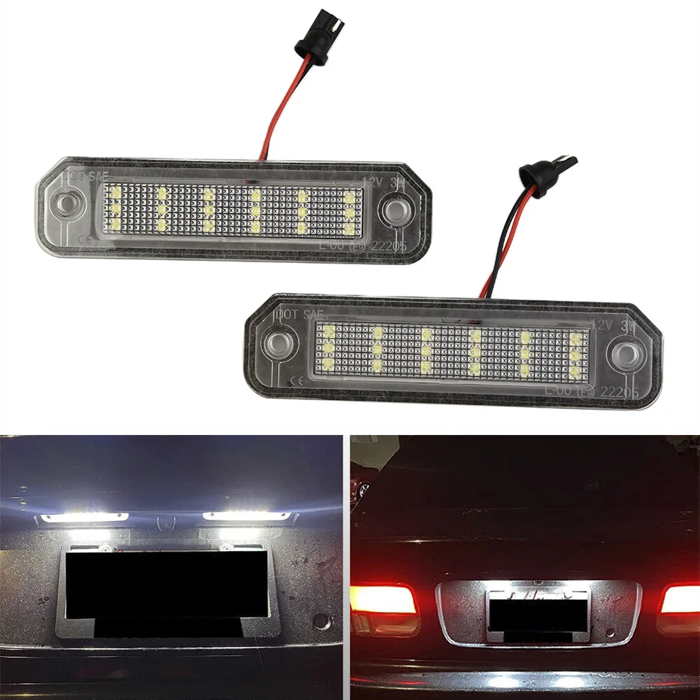 

2Pcs Error Free License Plate Light For Honda Civic EJ EK EM EK9 EK4 Del Sol 92-00 Tail White LED Number Plate Lamp Assembly