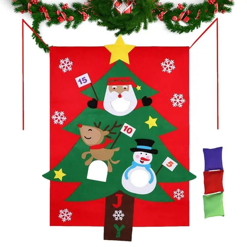 

Christmas Toss Game Banner Christmas -Inspired Tree Toss Games Hanging Banner Indoor Outdoor Throwing Game Set For Fans Kids