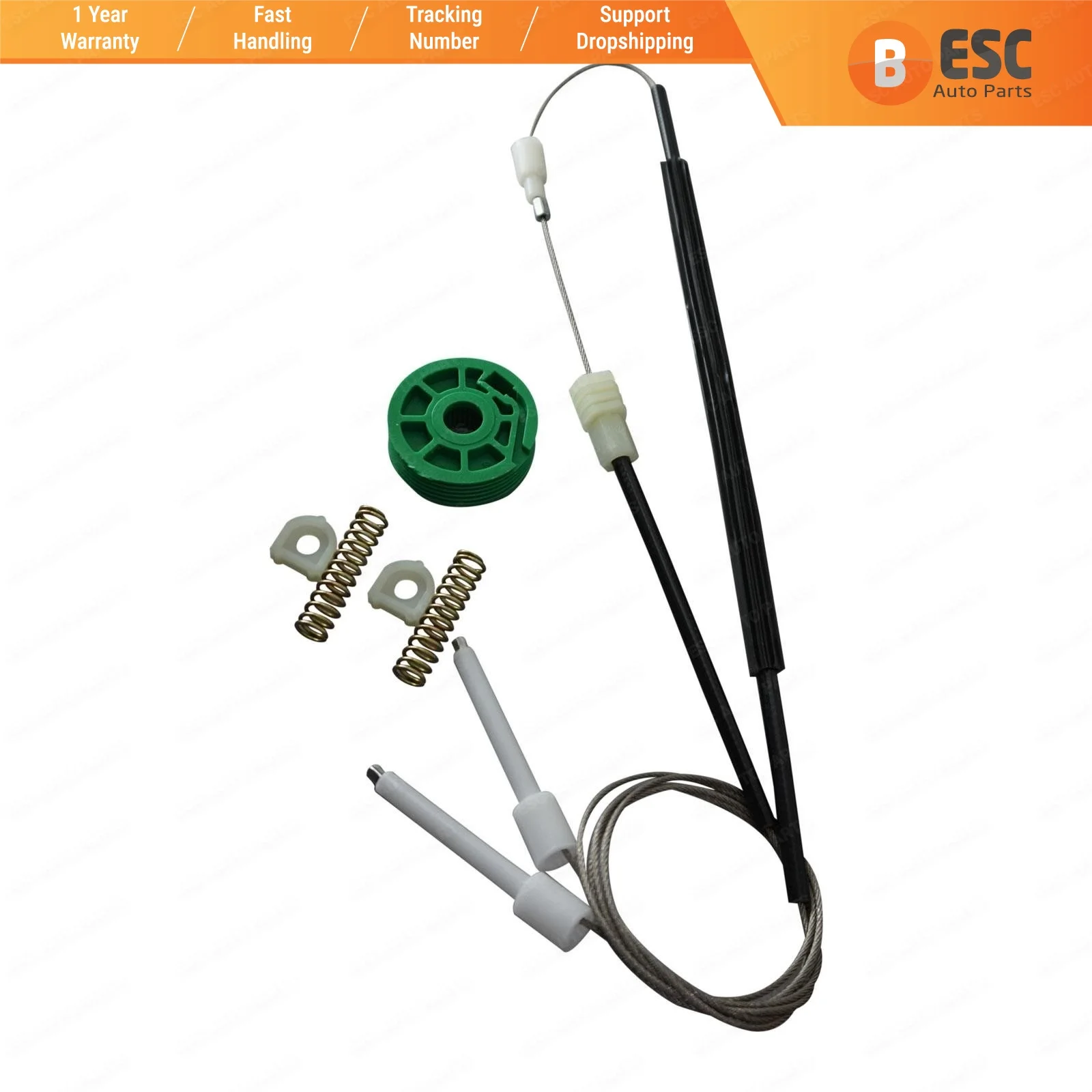 

ESC Auto Parts EWR5042 Window Regulator Repair Kit Front Right Door:4A0837462A for Audi100 A6 4A C4 Fast Shipment Made in Turkey