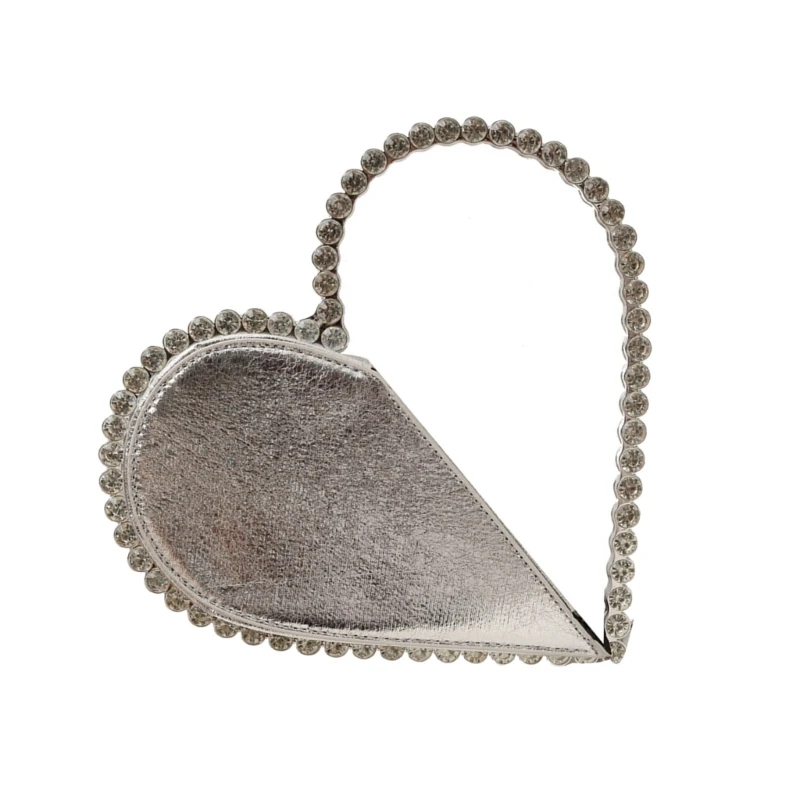 Уникальный дизайн сердца украшенный стразами вечерняя сумка клатч для