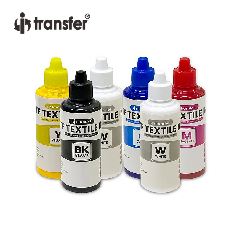 100ml DTF Ink Set 6 bottles Water-Based Textiles Printing  Direct Transfer Film Print DTF Inks for T shirt Heat Transfer Inks