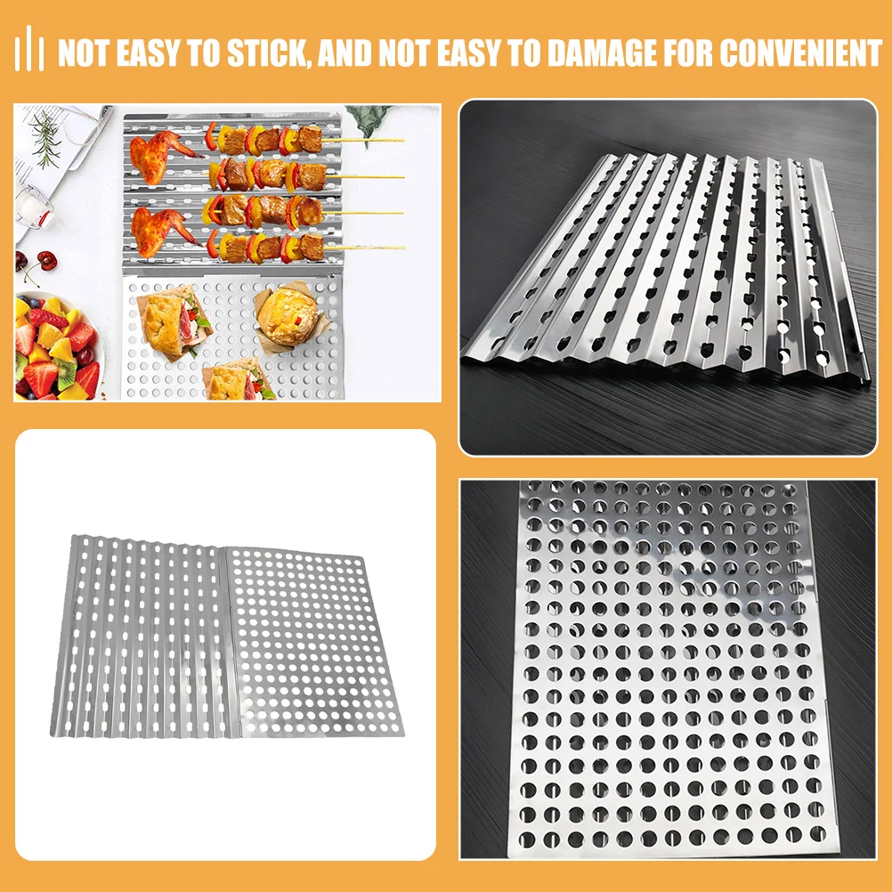 Складная решетка для барбекю из нержавеющей стали плиты термостойкая сетка