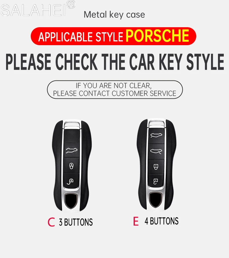 Корпус для автомобильного ключа из цинкового сплава Porsche Panamera Cayenne 971 911 991 9YA Macan