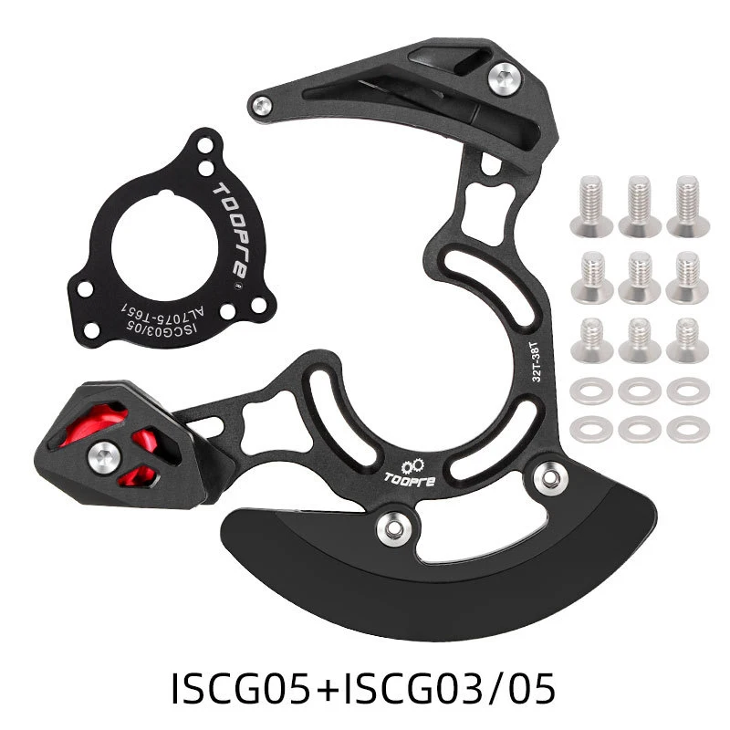 

TOOPRE ISCG03/05 BB Adapter Bike DH Soft Tail Pulley Chain Guard MTB Bicycle Single Disc Chain Guide 32T-38T Chain Stabilizer