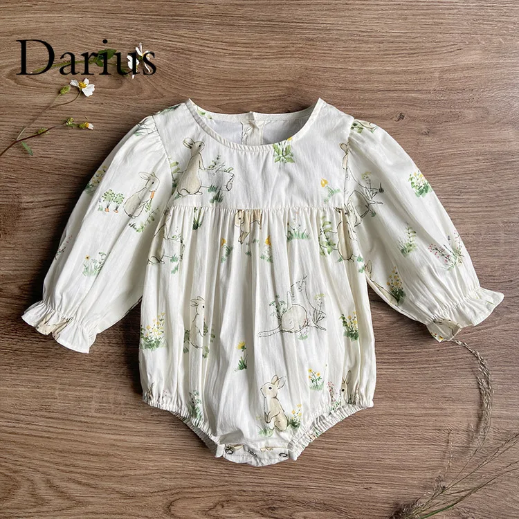

Summer Baby Girls Romper Floral Print Full Sleeve Romper