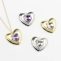 zinc alloy metal heart pendant charms 6pcslot for diy jewelry making finding accessories