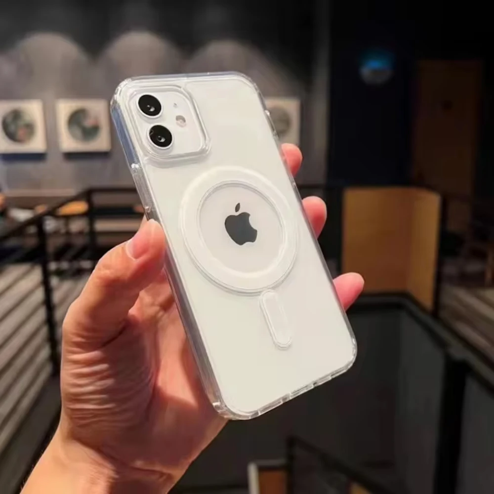 Жесткий кристаллический оригинальный магнитный чехол nnрей для iPhone 13 12 11 14 15 16 Pro Max