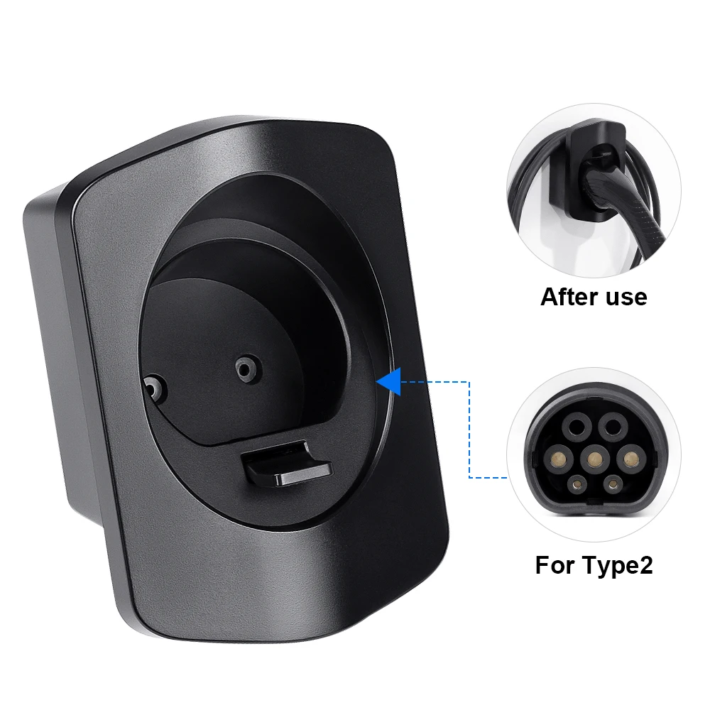 

Держатель для зарядных устройств для электромобилей Тип 2/Тип 1, разъем, вилка, дополнительная защита, настенный ящик, зарядный кабель, аксессуары для зарядки электромобилей