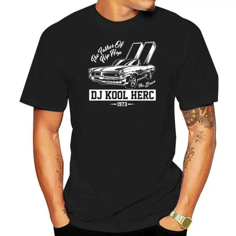 

Fashion Summer New Design Cotton Male Tee Shirt Designing Dj Kool Herc The Father Of Hip Hop 1973 Bronx Rapper Design T Shirt