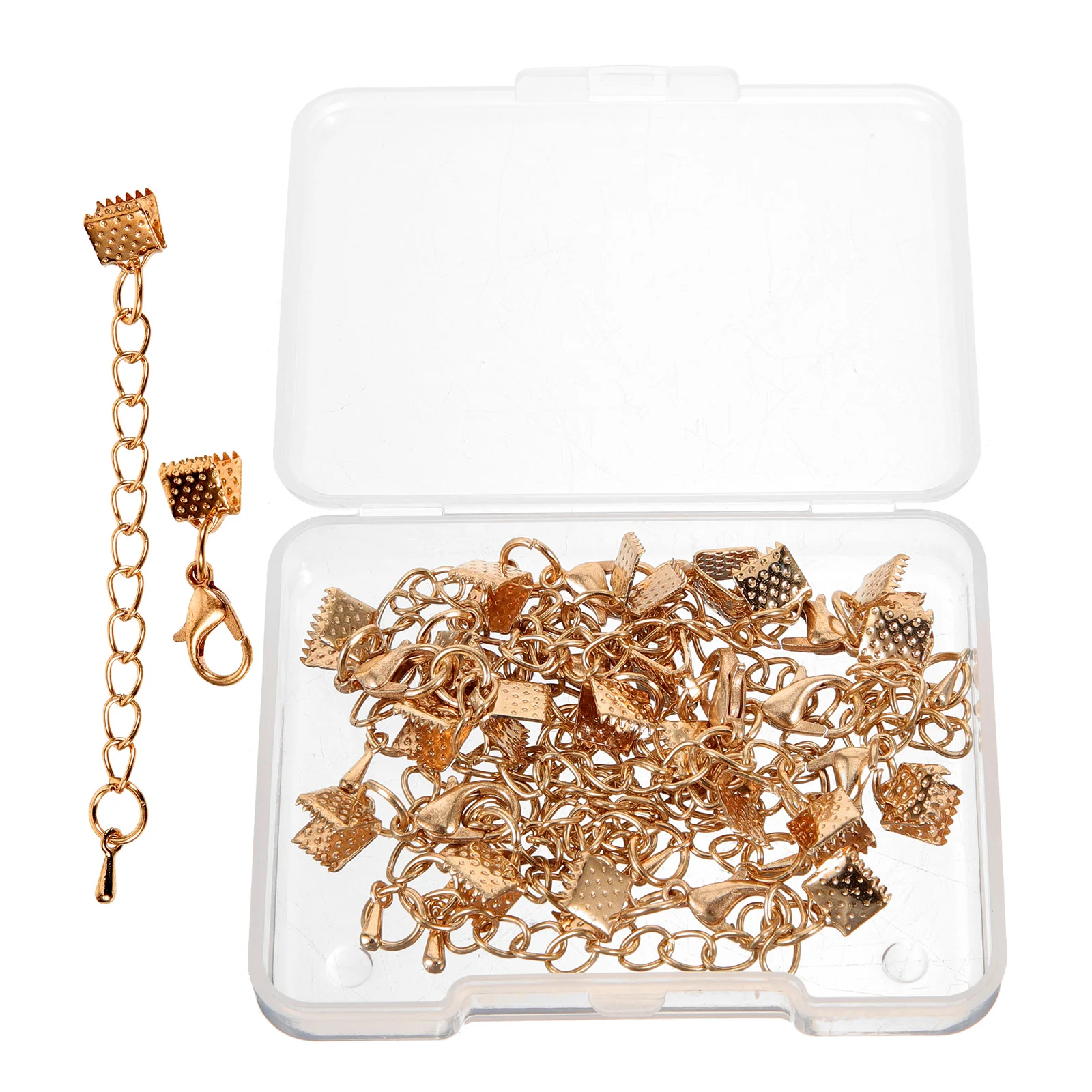 DIY Accessories Opening Rings Accessory Chain Lobster Clasp Cord Ends Jewelry Making Supply Crimp Connectors