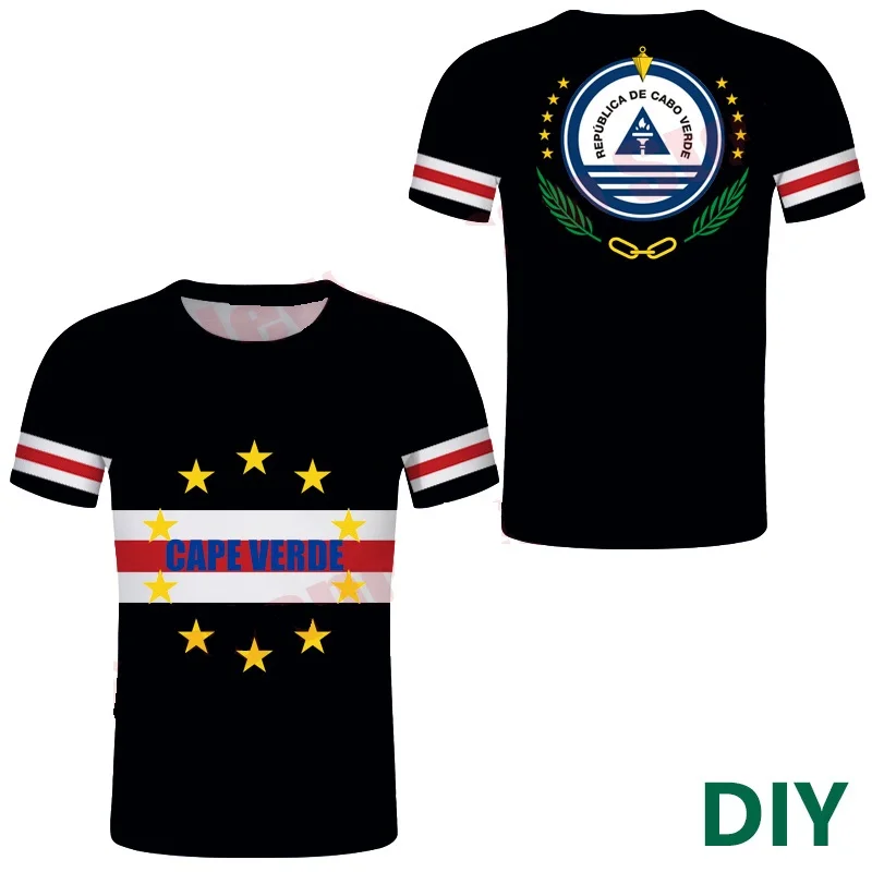 

Cape Verde T shirt diy free name number Portuguese MAN t shirt print Kriolu Creole text flag CV nation arab gm photo clothing