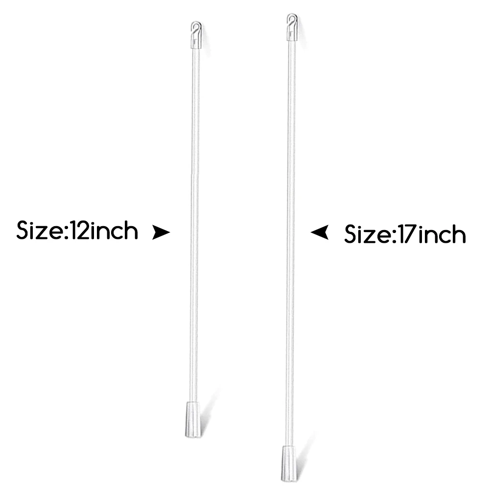 2pcs Long Replacement Parts Opener Vertical Blind Wand Pulling Rod 12inch 17inch Transparent With Hook Grip Curtain Accessories images - 6
