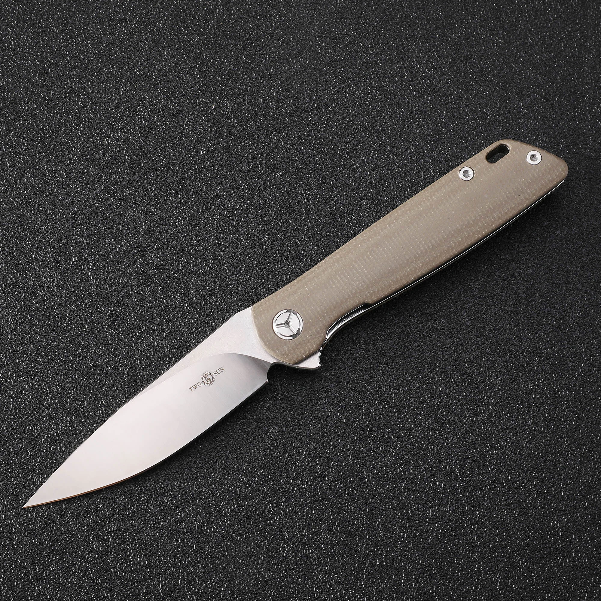 Складной нож TWOSUN TS393 D2 со стальным лезвием карманные ножи с льняной ручкой