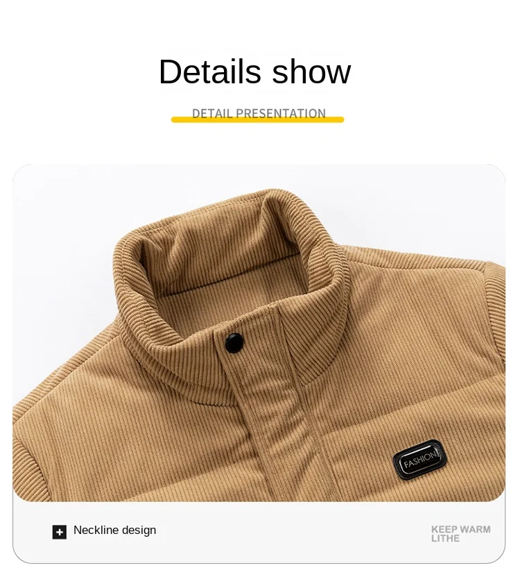 Мужская Вельветовая куртка однотонная модная деловая ветрозащитная в стиле