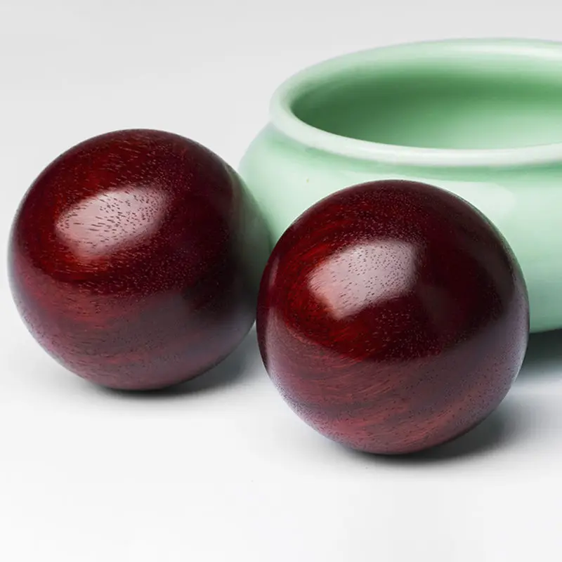 Crafts India Pterocarpus Santalinus Old Materials High Oil Density Massage 60mm Health Care Ball 50mm Massage Ball