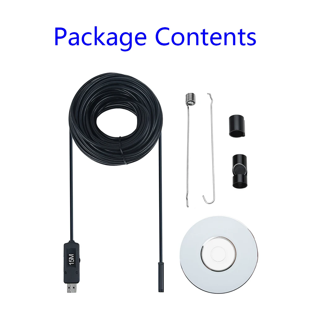15m/50 Pipe Inspection Camera Endoscope Video Ft Sewer Drain Cleaner Waterproof Belt CD USB Inspection Camea For Car