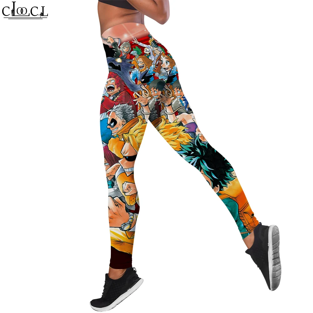 

CLOOCL Anime Women Legging My Hero Academia Pattern 3D Printed Trousers High Waist Elasticity Legging Yoga Pants Sportswear