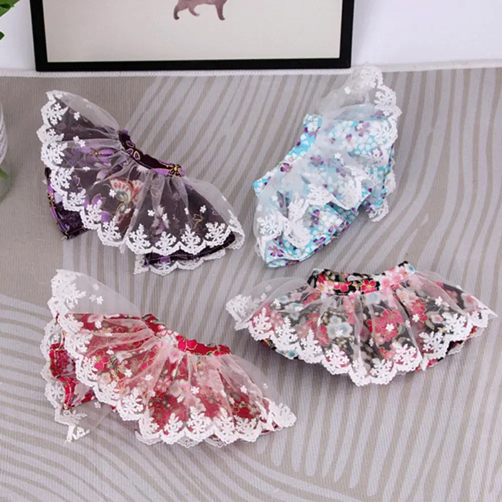 

Cat Saliva Towel Comfortable Pet Collar Floral Print Dog Cat Scarf Pet Saliva Towel