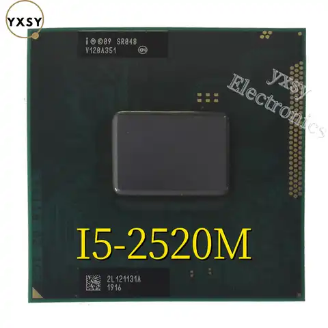 Процессор Intel Core i5-2520M, ЦП для ноутбука, i5 2520M SR048, двухъядерный, разъем G2/rPGA988B, 35 Вт, 2,5 ГГц, 3 Мб кэш-памяти