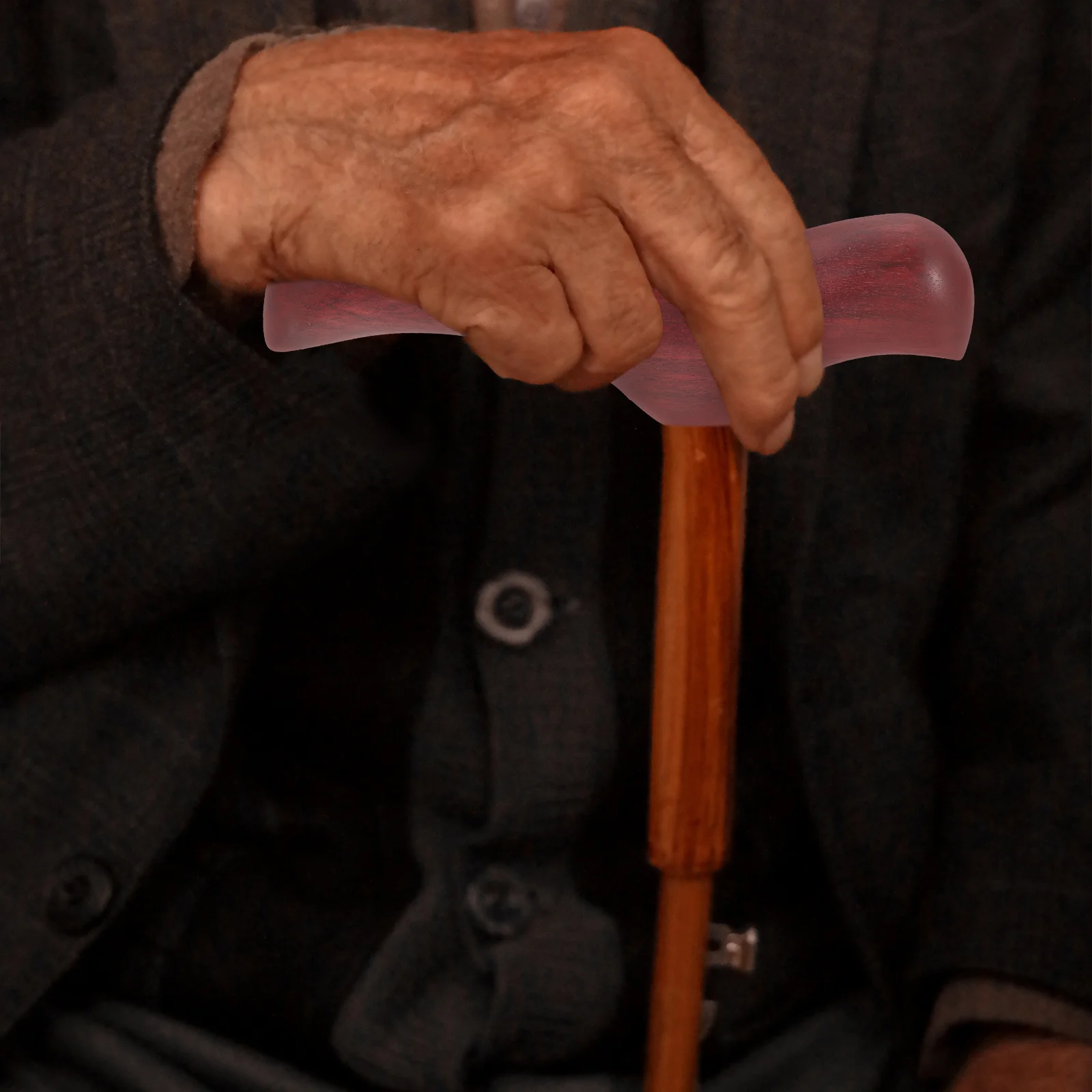 Деревянная ручка для костыля аксессуары подлокотник с твердой головкой резной