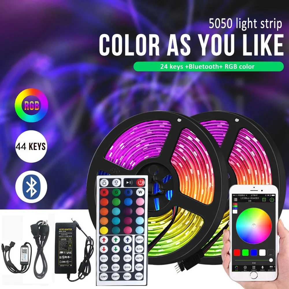 

RGB 5050LED Waterproof Light Strip Graffiti Symphony Bluetooth Wifi Control Music Atmosphere Running Water Light Strip