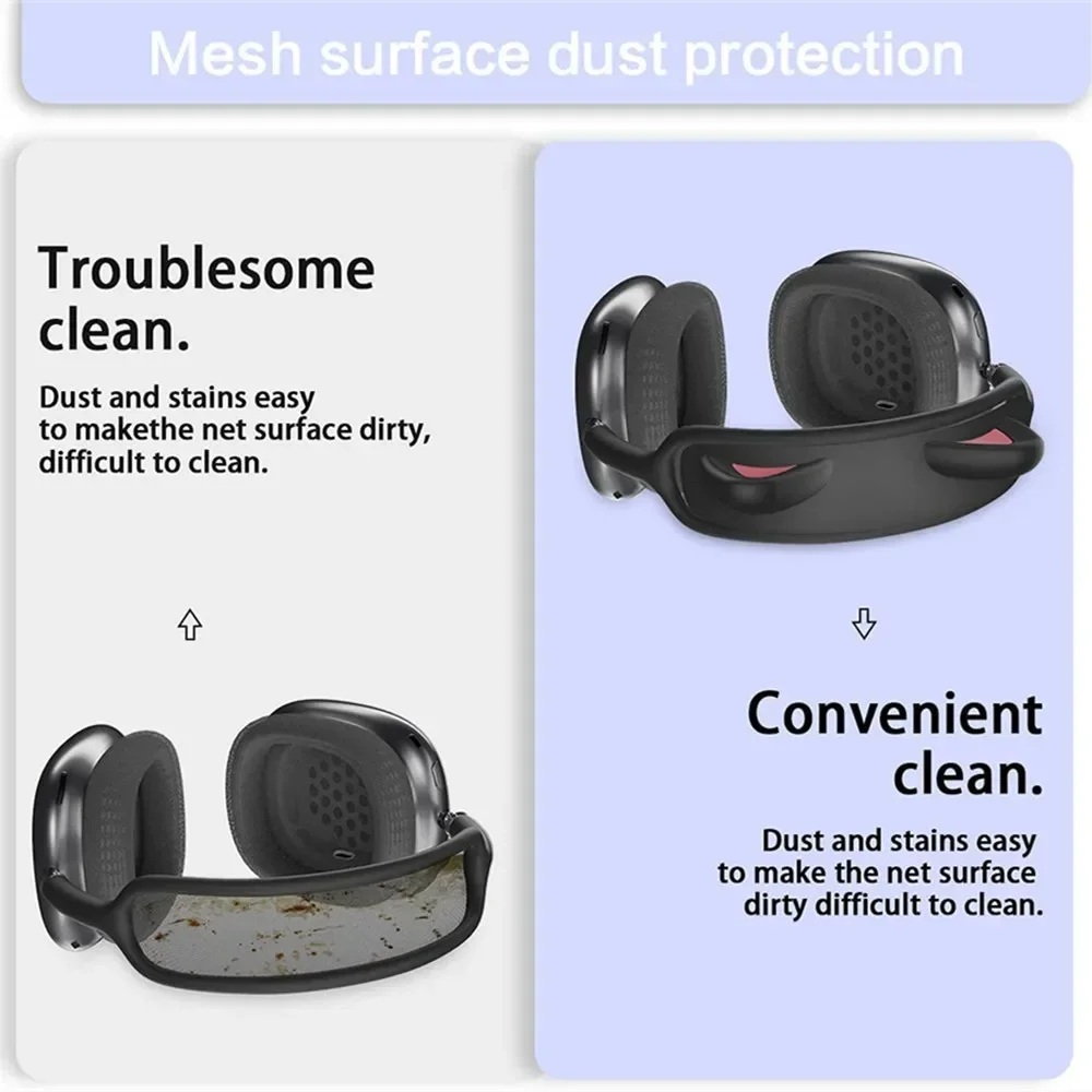 Украшение с кошачьими ушками, повязка на голову для наушников, часть чехла для Apple AirPods Max, мягкая силиконовая удобная подушка, верхняя накладка, защитный рукав (art.: 3920cf5af90dc) - 3920cf5af90dc