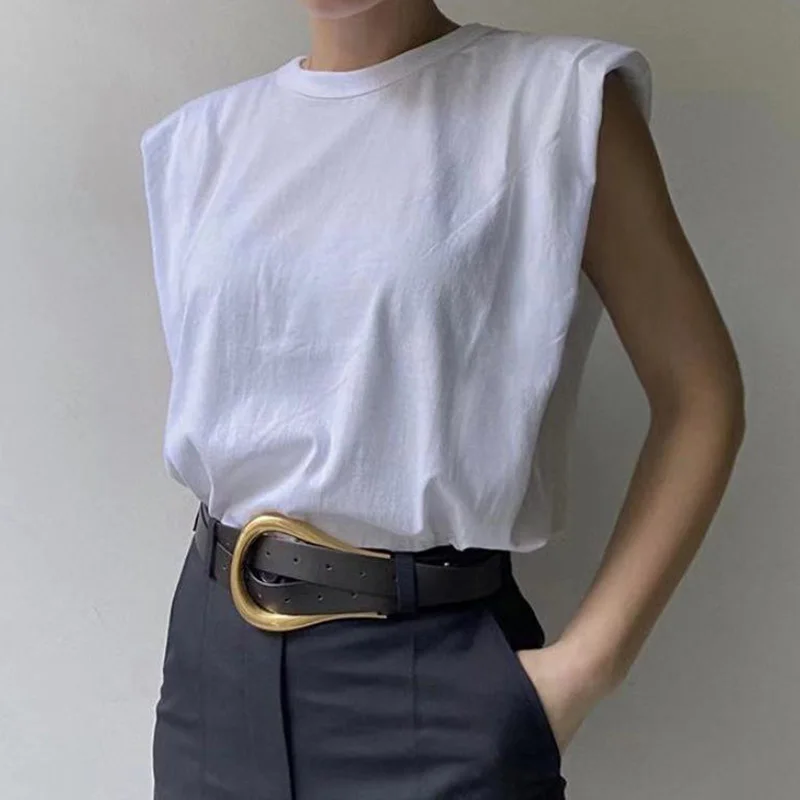 

The New Summer Fashion Simple Solid Color Sleeveless Top for Women