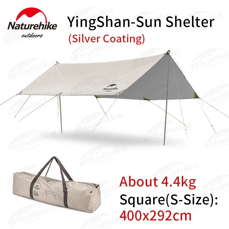 

Naturehike 4-6 человек ткань Оксфорд солнцезащитный козырек 150D серебряное покрытие 10м ² солнцезащитный водонепроницаемый 3000 + палатка для кемпин...