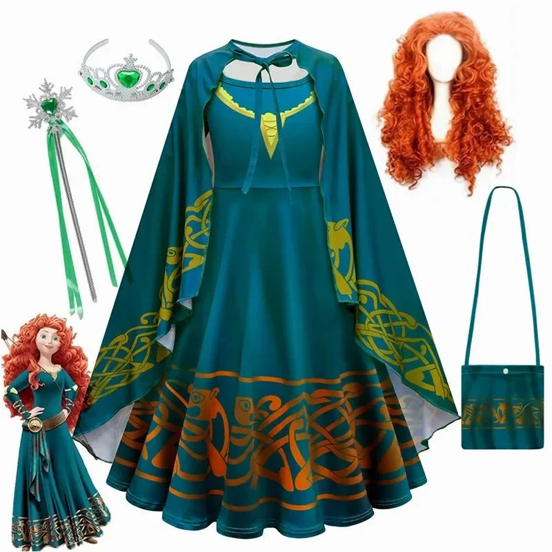 Фото ☆ Костюм для косплея YunCos Brave Merida: платье принцессы на Рождество, карнавал, день рождения, Хэллоуин, парик ☆ №3
