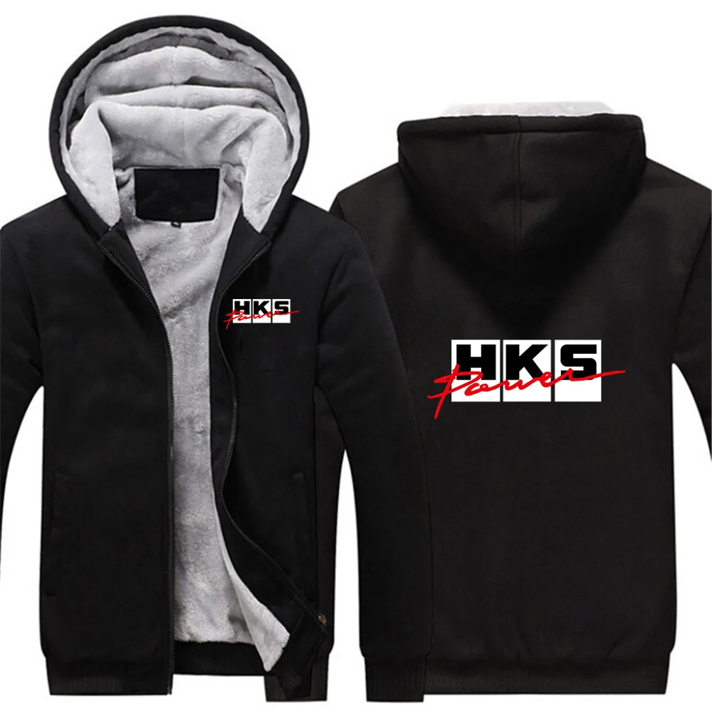 Фото Мужская толстовка на молнии HKS Power and Sports Print, новая коллекция Осень-Зима 2026, утепленная, флисовая, теплая, комфортная №1