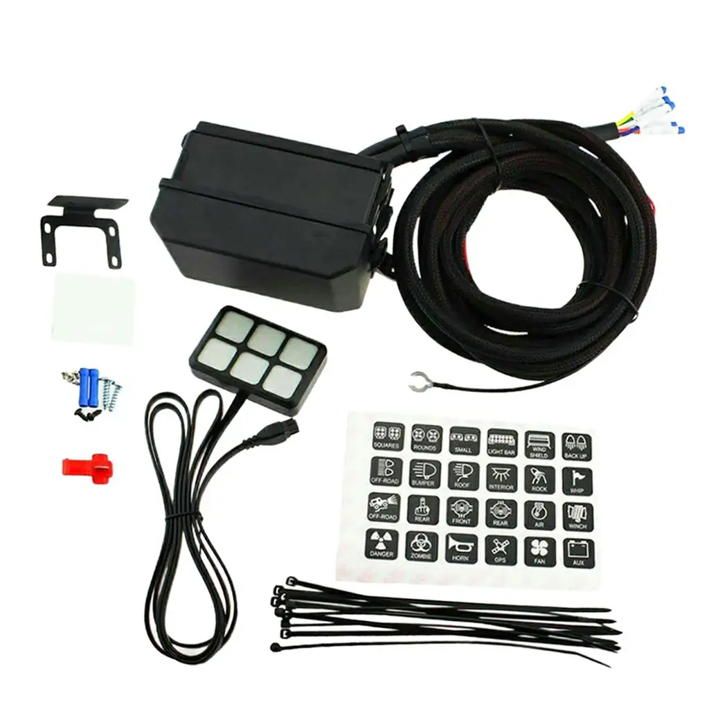 

6 Gang Waterproof Switch Panel, Universal for 12V Marine RV