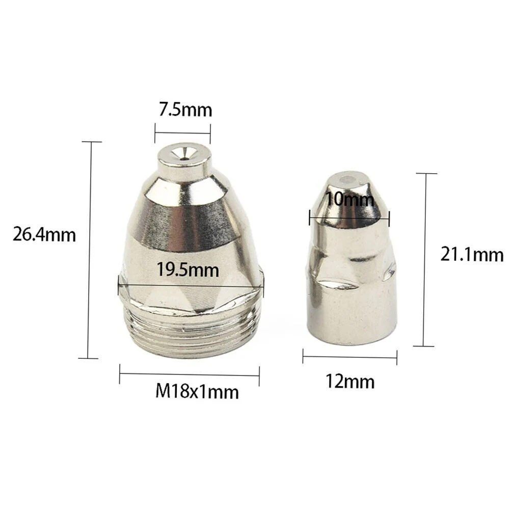 40pcs P80 Plasma Electrode Tip Nozzle 1.5mm Cutter Torch For Air Cutting High-selling Tool Accessories