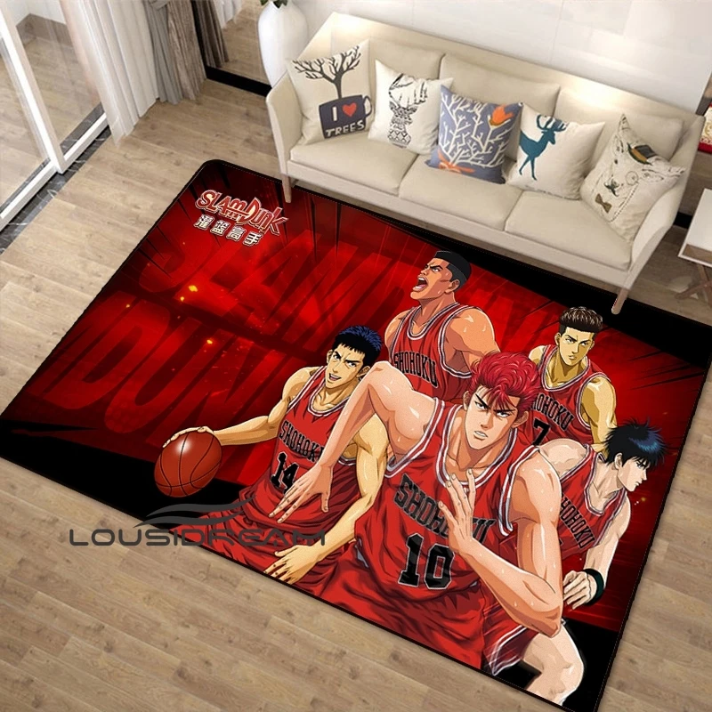 

Мягкий мультяшный ковер Riman Slam Dunk, 3D печать, ковер для гостиной, детская спальня, прикроватное одеяло, винный игровой напольный коврик, ковер