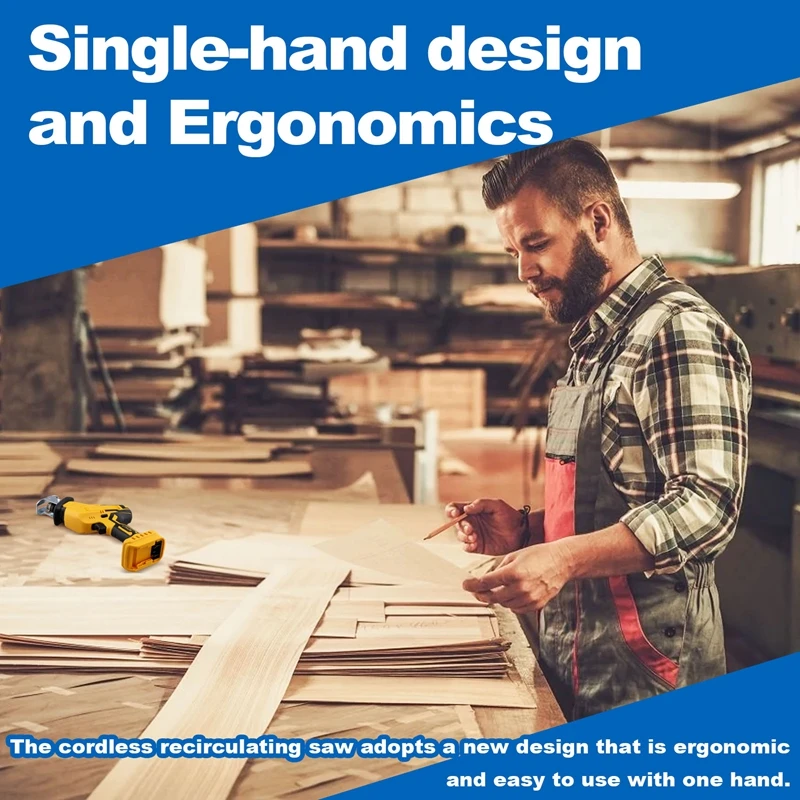 Беспроводная сабельная пила с переменной скоростью электрическая для резки